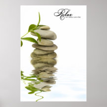 Affiche en pierre de détente de réflexion de zen