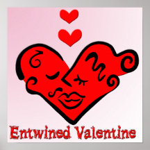 Affiche enlacée de Valentine