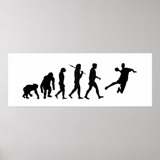 Affiche énorme de handball - évolution de handball