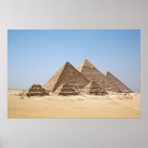 Affiche énorme de pyramides de l'Egypte-Gizah