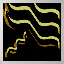 Affiche ethnique de vagues