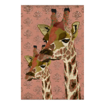 Affiche étincelante d'art de girafes de Rosa posters