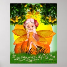 Affiche féerique d'agrume par des conceptions de m