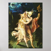 Affiche féerique d'amants