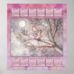 Affiche féerique de calendrier de 2012 ans pour de