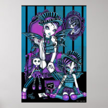 Affiche féerique magique "charmée" de couture goth