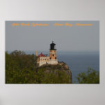Affiche fendue de phare de roche