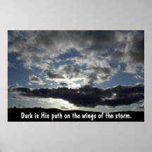 Affiche foncée de nuages de tempête