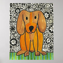 Affiche géniale de chiot