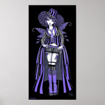 Affiche gothique pourpre de fée de couture de Fion