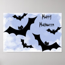 Affiche heureuse de batte de Halloween