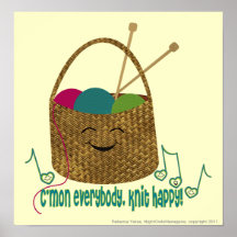 Affiche heureuse de Knit