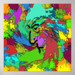 Affiche hippie psychédélique