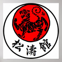 Affiche japonaise de karaté de Shotokan Soleil Lev