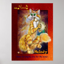 Affiche joyeuse de mélodie