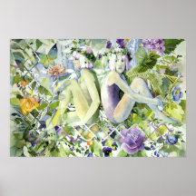 Affiche jumelle de fées de jardin