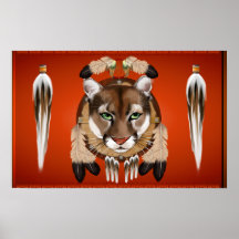 Affiche large de bouclier de puma