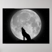 Affiche : Lune et loup