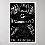 affiche maçonnique vintage