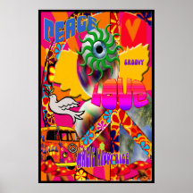 Affiche magique de tour de hippie