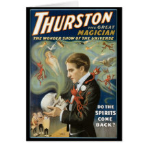 Affiche magique vintage ; Thurston, le grand magic Carte De Vœux