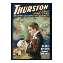 Affiche magique vintage ; Thurston, le grand magic Cartons D'invitation Personnalisés