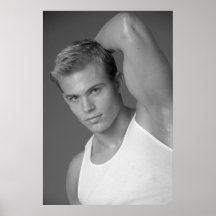 Affiche masculine #9878 de modèle de forme physiqu