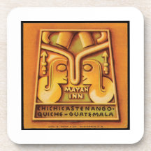 Affiche maya de voyage du Guatemala d'auberge Dessous-de-verre