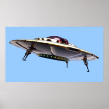 Affiche métallique d'UFO
