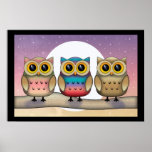 Affiche mignonne de hibou