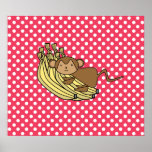 Affiche mignonne de singe de bébé