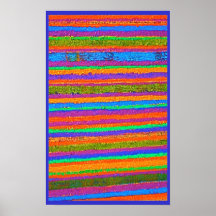 Affiche multicolore de rayures