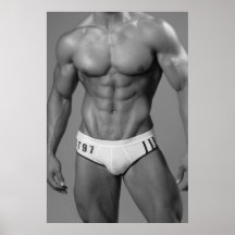 Affiche musculaire de nageur