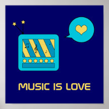Affiche musicale de TV