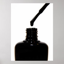 Affiche noire de vernis à ongles