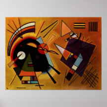 Affiche noire et violette de Kandinsky