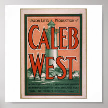 Affiche occidentale de représentation de Caleb cir