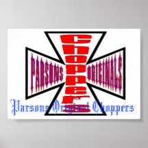 Affiche originale de logo de couperets de pasteurs