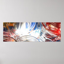 Affiche panoramique d'art numérique abstrait futur