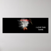 Affiche panoramique de basket-ball