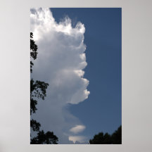 Affiche pelucheuse blanche gigantesque de nuages