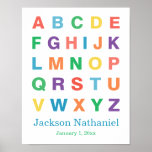 Affiche personnalisée d'alphabet pour des bébés