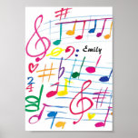 Affiche personnalisée de note de musique