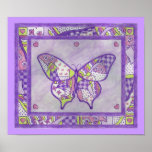 Affiche pourpre d'édredon de papillon