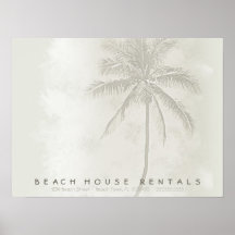 Affiche promotionnelle de paumes tropicales