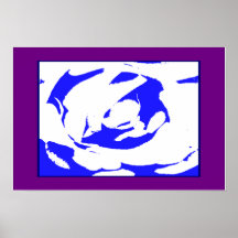Affiche rose de contemporain