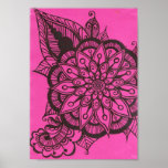 affiche rose de fleur