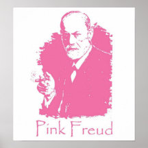 Affiche rose de Freud