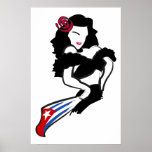 Affiche rose de La Havane