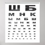 Affiche russe de diagramme d'oeil